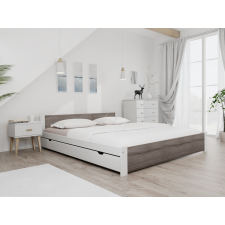 Maxi Drew IKAROS ágy 160 x 200 cm, fehér/trüffel tölgy Ágyrács: Lamellás ágyrács, Matrac: Somnia 17 cm matrac ágy és ágykellék