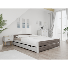 Maxi Drew IKAROS DOUBLE ágy 140 x 200 cm, fehér/trüffel tölgy Ágyrács: Lamellás ágyrács, Matrac: Matrac nélkül ágy és ágykellék