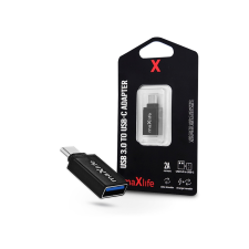 Maxlife Maxlife USB - USB Type-C OTG adapter - Maxlife USB 3.0 To USB-C Adapter - 2A - fekete mobiltelefon, tablet alkatrész