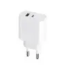  Maxlife MXTC-06 PD QC töltő 1x USB-C 1x USB 30W fehér