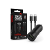 Maxlife szivargyújtós töltő adapter USB + Type-C bemenettel + Type-C - Type-C kábel - 20W - Maxlife MXCC-04-20WAC PD3.0 + QC3.0 Car Charger - fekete