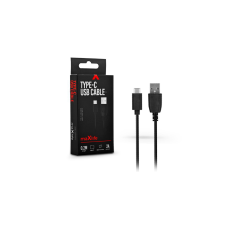 Maxlife TF-0066 USB-C Adat és töltőkábel 0,2m - Fekete kábel és adapter