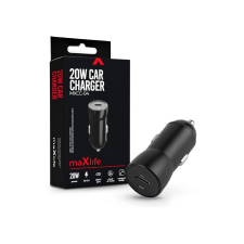 Maxlife TF-0165 USB Type-C Autós töltő - Fekete (20W) mobiltelefon kellék