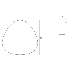 Maxlight Marbles fehér-fekete LED fali lámpa (MAX-W0392) LED 1 izzós IP20 világítás