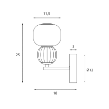 Maxlight Modern barna LED falikar (MAX-W0399) LED 1 izzós IP20 világítás