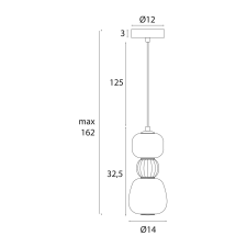 Maxlight Modern világosszürke LED függesztett lámpa (MAX-P0627) LED 1 izzós IP20 világítás