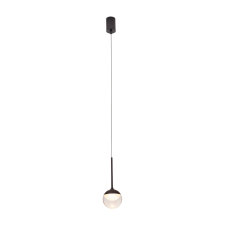 Maxlight Zoom fekete-átlátszó LED fürdőszobai függesztett lámpa (MAX-P0416) LED 1 izzós IP44 világítás