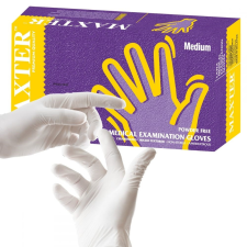 Maxter Gumikesztyű latex púdermentes S 100 db/doboz Maxter védőkesztyű