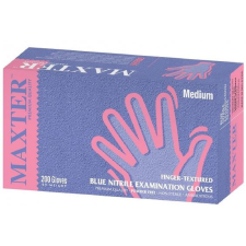 Maxter MAXTER Nitril kék púdermentes vizsgálókesztyű (200db/doboz!) (kék, XL -200 db) (MX98899) védőkesztyű