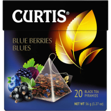 MAY LLc. Curtis Kék Bogyós Blues, ízesített fekete tea piramis-filterben, 20x1,8gr tea