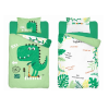 Maya Moo Gyerek Bambusz ágyneműhuzat 100x135cm - Dinó Zöld