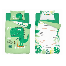Maya Moo Gyerek Bambusz ágyneműhuzat 100x135cm - Dinó Zöld babaágynemű, babapléd