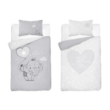 Maya Moo Gyerek pamut ágyneműhuzat 90x120cm - Elefánt Szürke babaágynemű, babapléd