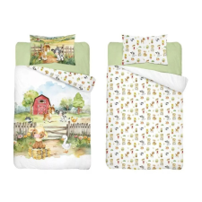 Maya Moo Gyerek pamut ágyneműhuzat 90x120cm - Farm Zöld babaágynemű, babapléd