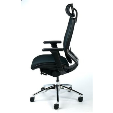 MAYAH Fõnöki szék, fejtámasszal, fekete szövetborítás, feszített szövet háttámla, fekete... forgószék