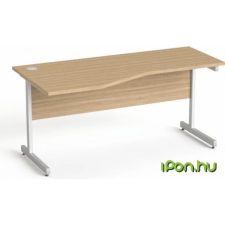 MAYAH Freedom SV-30 Íróasztal íves balos szürke fémlábbal 160x80 cm kőris íróasztal