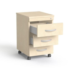 MAYAH Görgõs konténer, 3 fiókos, MAYAH "Freedom SV-18", juhar iskolai kiegészítő