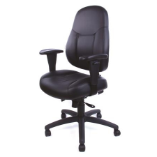 MAYAH Irodai szék, állítható karfával, fekete, puha bonded b&#337;rborítás, fekete lábkereszt, mayah &quot;super champion&quot; 11469-02ah forgószék
