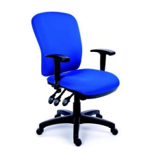 MAYAH Irodai szék, állítható karfával, kék gyöngyszövet-borítás, fekete lábkereszt, MAYAH &quot;Comfort&quot; forgószék