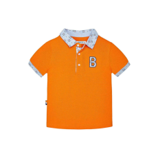 Mayoral narancssárga, ing galléros fiú póló – 80 cm
