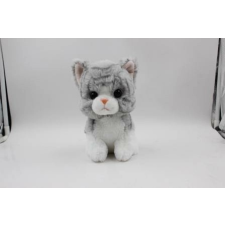 Mazlíci plüss Szürke Cica 17 cm plüssfigura