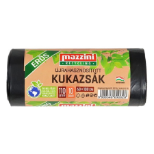 Mazzini Erős Újrahasznosított szemeteszsák 110 l (10 db / tekercs) - Fekete (104060) tisztító- és takarítószer, higiénia