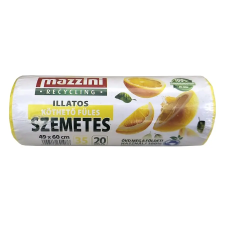 Mazzini Szemeteszsák MAZZINI 35L illatosított citrusos húzófüles 49x60 cm 20 darabos tisztító- és takarítószer, higiénia