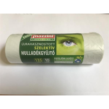 Mazzini Szemeteszsák, szelektív hulladékhoz, újrahasznosított, erős, 135 l, 10 db, 70x110 cm, MAZZINI tisztító- és takarítószer, higiénia