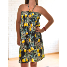 MB Collection női ruha- Húzott derekú, gyümölcsmintás, nyári viselethez M25-1-ZX0612-6/T007