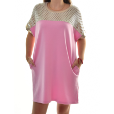 MB Collection női ruha/overál - Laza, bő fazonú, oldalt zsebes, elején csipke betéttel, puha kényelmes anyagból M25-1-20250403-5/T011