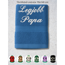 MB Egyedi Középkék – személyre szabott feliratú pamut törölköző e25-eszthim/T001 lakástextília