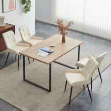  Mccaslin Étkezőszékek Bársony 2 darabos szett, krém színű bútor