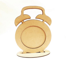 MDF vekkeróra. Mérete: 15x19,7 cm dekorációs kellék