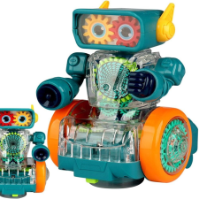 Mechanikus interaktív fogaskerék robot színes világító zenés lámpás játék kicsiknek (BBJ) elektronikus játék