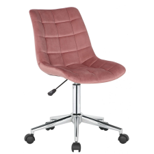 Medford modern irodai forgószék steppelt bársony pink 318096 forgószék