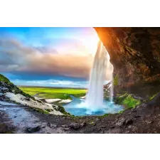  MÉDIA Cascada49 Vászonfestmény, 105 x 70 cm grafika, keretezett kép