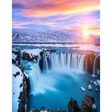  MÉDIA Fotótapéta, Vízesés napkeltekor 48, 135 x 225 cm tapéta, díszléc és más dekoráció