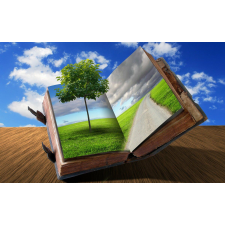  Media Nyomtatott tapéta, absztrakt könyv, 220 x 135 cm tapéta, díszléc és más dekoráció