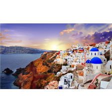  Media "Santorini naplemente" tapéta, 220 x 135 cm tapéta, díszléc és más dekoráció