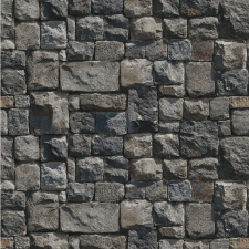  Media "Szürke szögletes kőfal" fotótapéta, 220 x 135 cm tapéta, díszléc és más dekoráció