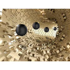  MÉDIA Tapéta, Alagút fekete gömbökkel4, 220 x 135 cm tapéta, díszléc és más dekoráció