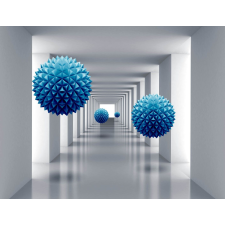  Média tapéta, alagút kék golyókkal, 270 x 200 cm tapéta, díszléc és más dekoráció