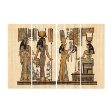  MÉDIA többpaneles vászonkép, 4 db, Egyiptom, 120 x 85 cm grafika, keretezett kép