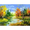  MÉDIA Vászonkép, Ősz, erdő, tó, 105 x 70 cm, pictura3