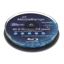 MediaRange BD-R (HTL) 50GB Dual Layer Printable 10db cakebox írható és újraírható média