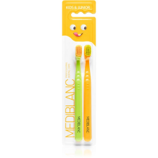 Mediblanc KIDS & JUNIOR Ultra Soft fogkefe gyermekeknek 2 db Green, Orange 2 db fogkefe