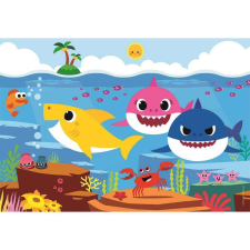 Medito Puzzle, Baby shark, 60 db-os, kétoldalas, színezős, 28x20 cm dob. puzzle, kirakós
