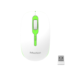 Meetion - R547 - Fehér/Zöld (MT-R547WH+GREEN) egér