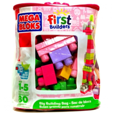 Mega Bloks 80 db lányos építőkocka táskában mega bloks