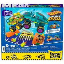 Mega Hot Wheels Monster Trucks - Kaszkadőrpálya készlet autópálya és játékautó